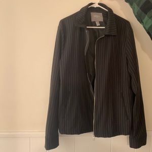 Pinstripe Bomber Jacket